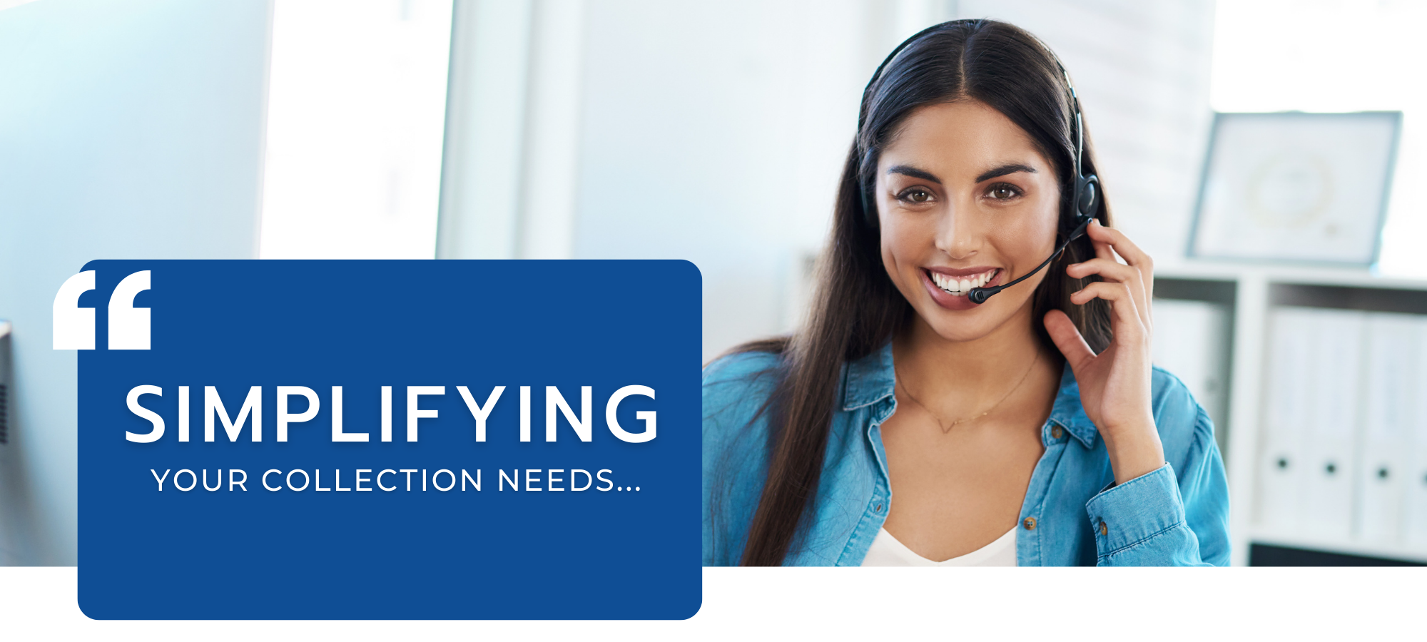 woman with headset in customer service